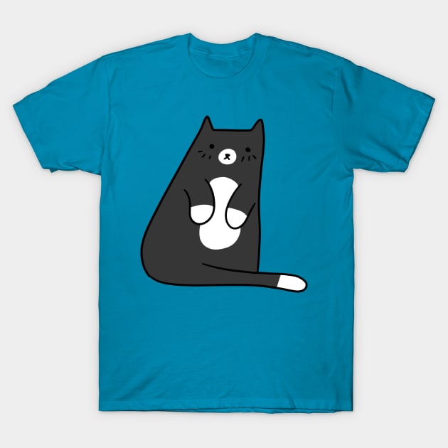 Cute Tuxedo Kitty T-Shirt by saradaboru